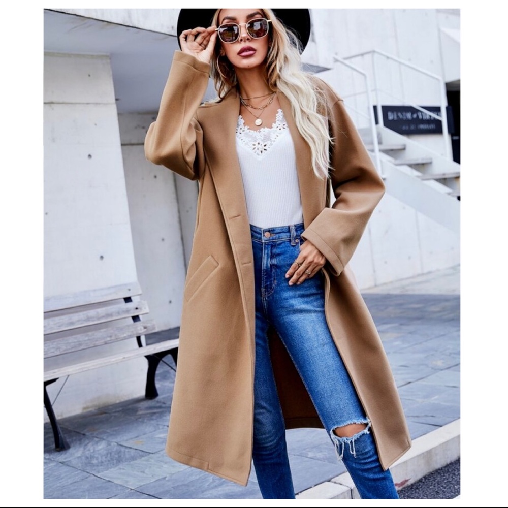 Made in Italy! Stunning Boho Belted Fashion Coat with pockets - Picture 2 of 5